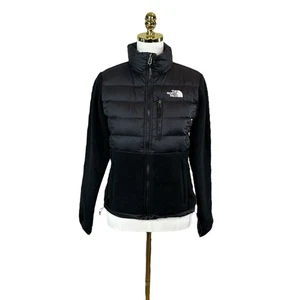 The North Face Damen XS schwarz Fleece Softshell Hybrid Puffer Jacke Full Zip - Bild 1 von 4
