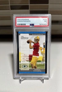 Tarjeta de novato 2005 Bowman - Aaron Rodgers #112 Green Bay Packers PSA 7 - Imagen 1 de 2