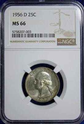 1956-D Washington Quarter Dollar NGC 66 TONED (2532249) - Image 1 of 4