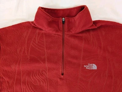Pulôver feminino The North Face TKA 100 leve 1/4 zíper lã laranja tamanho G - Imagem 1 de 4