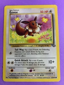 Eevee 51/64 Pokemon Card Jungle Common - Picture 1 of 2