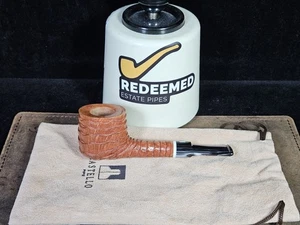 Rare combo! Castello Le Dune Shape 44 Opera w/ Smoke Swirl Stem Italian Pipe - Picture 1 of 10