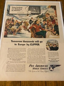 1945 Pan American Airlines Tomorrow Europe By Clipper ad - Picture 1 of 1
