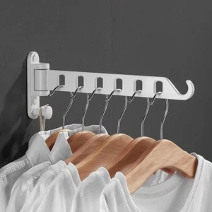 Telescopic Clothes Rack Wall Mounted Drying Rack Indoor and Outdoor - Picture 1 of 5