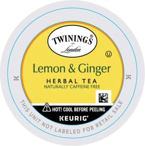 Twinings Lemon & Ginger Herbal Tea K-Cup Pods for Keurig, 24 Count (Pack of 1) - Picture 1 of 7