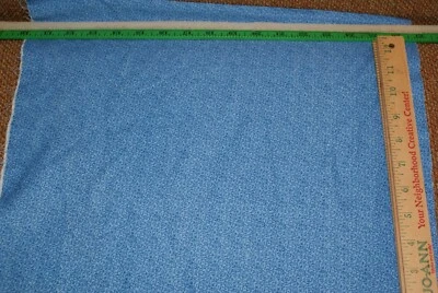 Tone on Tone Blue Small Vine Design Marcus Bros Quilting Cotton Fabric 15 x 44" - Image 1 of 2