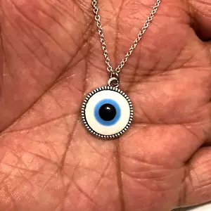 BÖSER EYE Schutz Charms Antik Silber 18" Länge Halskette mit Hummerverschluss. - Bild 1 von 1