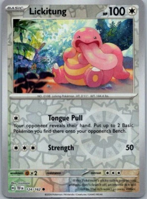 Lickitung SV05: Temporal Forces 124/162 Near Mint NM Reverse Holo - Image 1 of 2