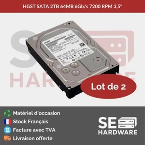 HDD Disque dur HGST 2 TB - Grade Datacenter/Enterprise - Lot de 2 - Occasion - Bild 1 von 1