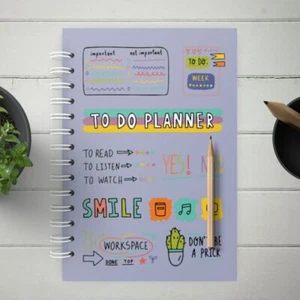Undated A5 Agenda Planner Notebook 180° Lay-Flat Notebook Stationery - Picture 1 of 11