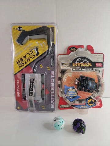 Battlebots Lot Clutch N Clash Bronco With Minion Bakugan Mantinoid B300 Robots Cover