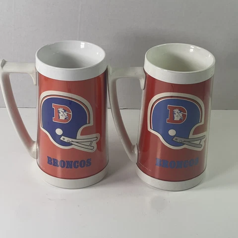 Vintage Denver Broncos NFL 1976 Plastic Mug Cup (Thermo-Serv, USA) Cover
