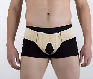 Leistenbruchspange, beige Hernienstützgürtel, doppelseitiger Druckpolster Gürtel - Bild 1 von 6