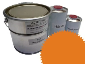 3,5 Liter Set 2K Autolack RAL 1007 Narzissengelb Seidenmatt kein Klarlack Trend - Bild 1 von 1