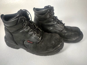 Red Wing Shoe Mens Size 10.5 Composite Toe Leather 6" Work Boots Black WORN READ - Picture 1 of 7