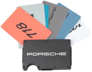 Porsche Credit Card Case Holder Black Business Card Case Holder - Picture 1 of 3