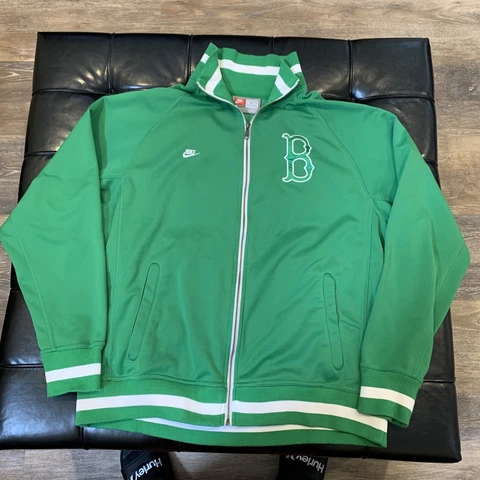 Vtg Nike Cooperstown Collection BOSTON Red Sox Zippered Warm-Up Jacket 2XL Cover