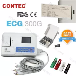 CONTEC 3 Channel Digital 12 Lead EKG Electrocardiograph, Printer, PC Software - Foto 1 di 1
