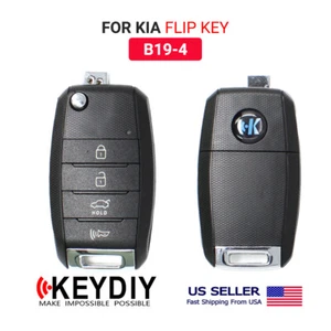 KEYDIY KD Car Flip Key Remote For KIA 4 Buttons with Panic B-Series B19-4 - Imagen 1 de 4