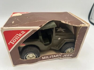 1970s Vintage Tonka Military Jeep No. 1989 with Roof Top & ORIGINAL BOX - Image 1 of 4