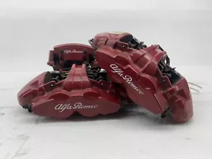 2017 Alfa Romeo Giulia Brembo brake caliper set Red front & rear oem 17 - Picture 1 of 11