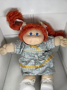 VINTAGE Kohlaufnäher Kinder-Mädchen, orange rote Haare Zöpfe blaue Augen HM #3 1985 - Bild 1 von 18