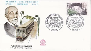 Enveloppe 1er jour 1504 1987 Métro Fulgence Bienvenüe et le Métro - Imagen 1 de 2