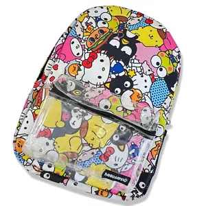 LOUNGEFLY SANRIO Hello Kitty and Friends Allover Canvas 12x16 Backpack *Flaw* - Picture 1 of 20