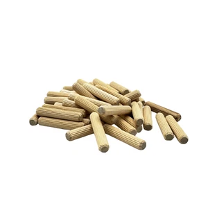 Rhino Wood - 3/8" x 2" - 200 PK Wooden Dowel Pins Kiln Dried, Fluted, Beveled - Picture 1 of 6