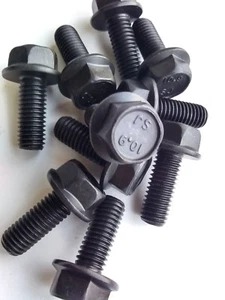 (4) Pernos de brida hexagonal métricos M8-1,25x20 13 mm grado 10,9 Europa Asia automotriz - Imagen 1 de 2