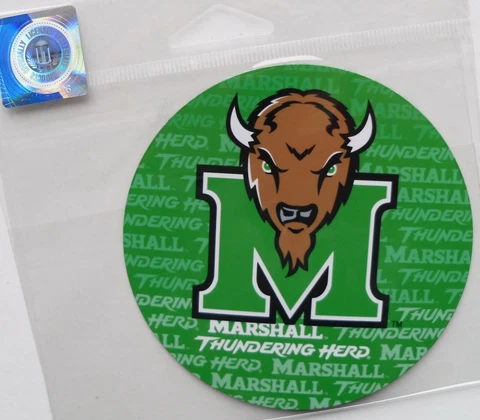 NCAA 1 Pair Marshall Thundering Herd Magnets 4" Diameter The Cover