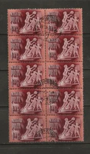 HUNGARY -1950 CTO BASKETBALL BLOCK OF TEN - SCOTT 923 - J26f - Picture 1 of 1