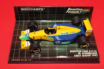 1/43 Benetton Ford B191B (1992) - #19 M. Schumacher - MINICHAMPS - Immagine 1 di 3