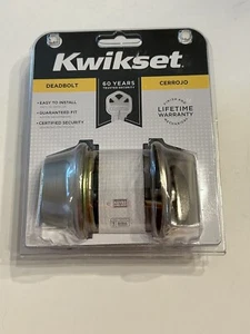 Kwikset Flip latch single cylinder satin nickel finish deadbolt 66015CPK6 - Picture 1 of 4
