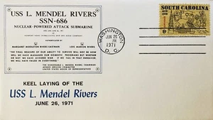 1971 COVER ~ US L. MENDEL RIVERS, ATTACK-U-BOOT, KIELVERLEGUNG - Bild 1 von 1