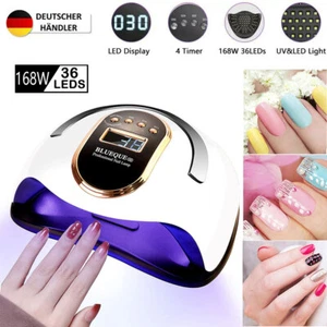168W LED UV Nagel Lampe Gel Lichthärtungsgerät Sensor Nageltrockner mit 4 Timer - Bild 1 von 14