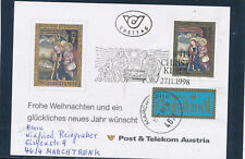 Post-Glückwunsch-Karte, Christkindlstempel 27.11. 1998 + LZ Marchtrenk (CH9)