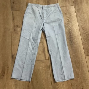 Men's Haggar Blue And White Pinstripe Pant Sz. 36 X 29 - Picture 1 of 8