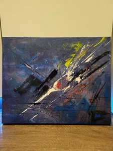 GALERÍA ESTIRADA Profesional Abstracto Outsider Pieza de Arte Acrílico Contemporáneo - Imagen 1 de 17