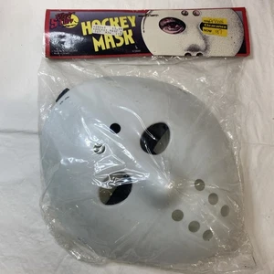 Vintage Halloween Fright Stuff Hockey Maske Jason 1989 Neu aus altem Lagerbestand gebogene Verpackung - Bild 1 von 8