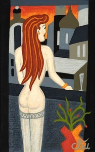 JACQUELINE DITT - Sunset A2 gross DRUCK Akt Erotik Frau - Bild 1 von 3