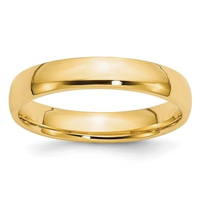 14k Yellow Gold 4mm Lightweight Comfort Fit Wedding Band Ring Size 7 - Image 1 of 4