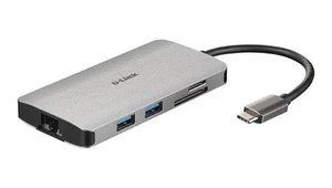 D Link 8In1 Usb C Dock With Hdmi Gigabit Ethernet Card Reader And Power Delivery - Picture 1 of 3