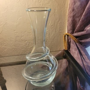 Vaso vintage in vetro soffiato a mano per acqua bolle a spirale applicate 9,5" - Foto 1 di 8
