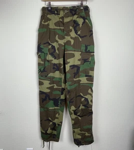 Damen Camouflage Fatigue Cargohose klein Ripstop Militär Armee Knopfleiste Y2K - Bild 1 von 6