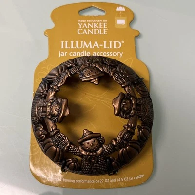 (NEW) Yankee Candle Scarecrow ILLUMA-LID Jar Candle Accessory RETIRED HTF 2007 - Image 1 of 4