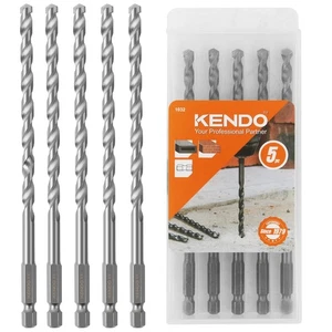 KENDO 1/4"x6" Punte per Trapano a Martello Rotanti Set di 5 Pezzi, NUOVISSIME - Foto 1 di 7
