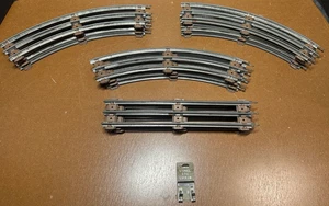 Vtg Lionel O 027 Gauge Metal Tubular Train Tracks 12 Curved 4 straight 1 Lockton - Picture 1 of 11