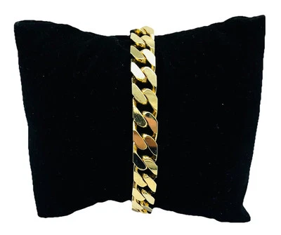 Mode Armband, Flachpanzer, vergoldet, 19 cm lang, 9 mm breit - Bild 1 von 3