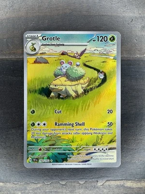 Pokémon TCG Grotle 164/162 SV05: Temporal Forces Holo Illustration Rare - #4 - Image 1 of 2
